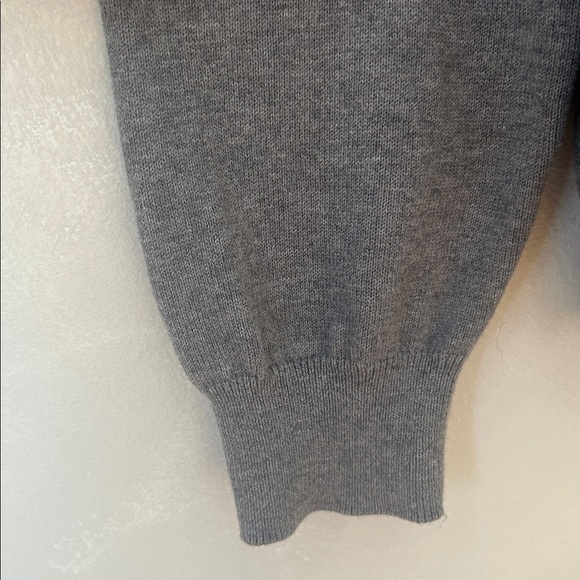Chaps Cotton Silk Vneck Sweater Mens Size M grey steel heat - Picture 6 of 7